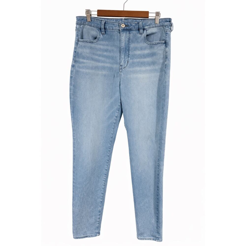 American Eagle Jegging Jeans Women 14 Light Wash Y2K Stretch 33x27.5 Ankle